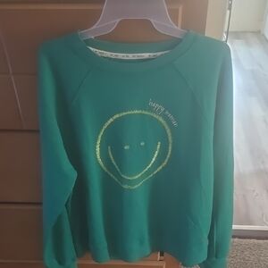 Green Smiley Face Sweatshirt